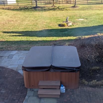 Hot tub before removal