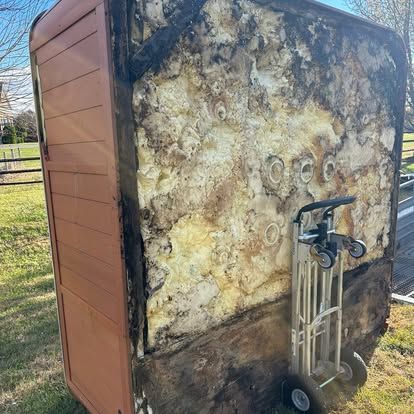 Hot tub hauled out on a hand truck