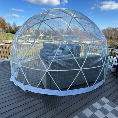 Patio igloo dome removal